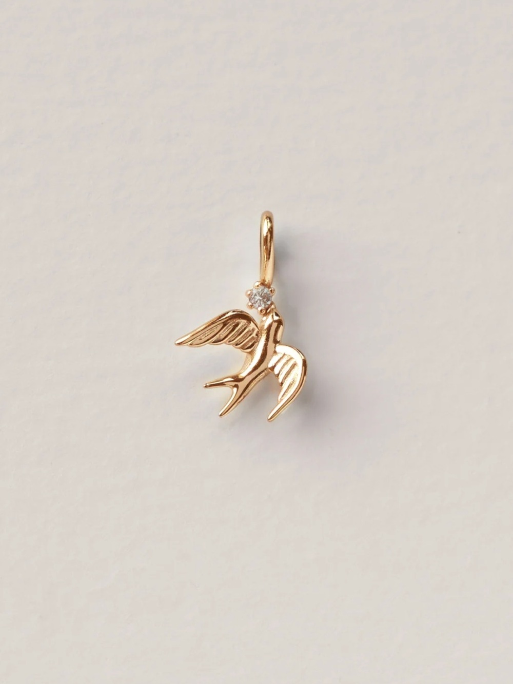 GLDN 10k Solid Gold Swallow Charm